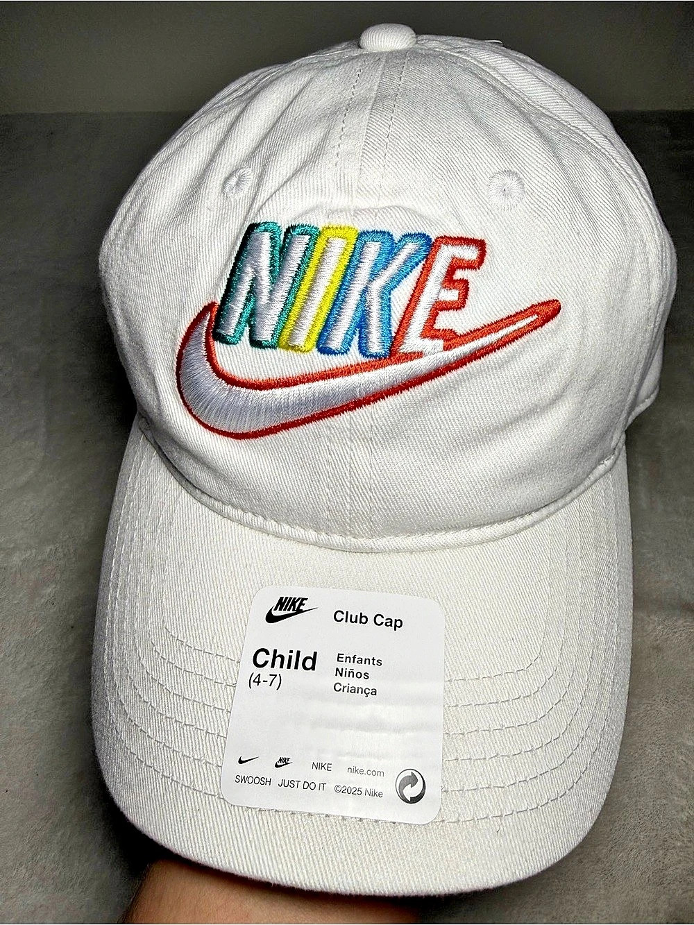 Nike Club Cap Kids White Child (4-7) NWT